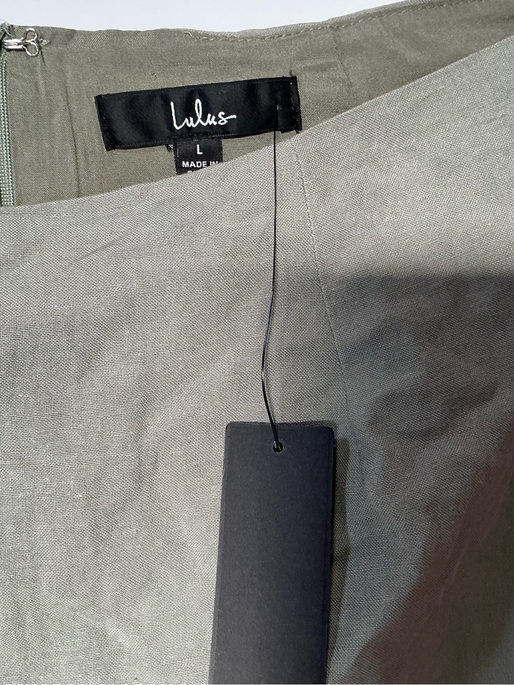 Lulus Olive Green Fringe Mini Skirt Boho Festival Summer NWT Size Large - Picture 2 of 3